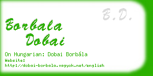borbala dobai business card