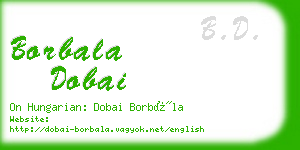 borbala dobai business card